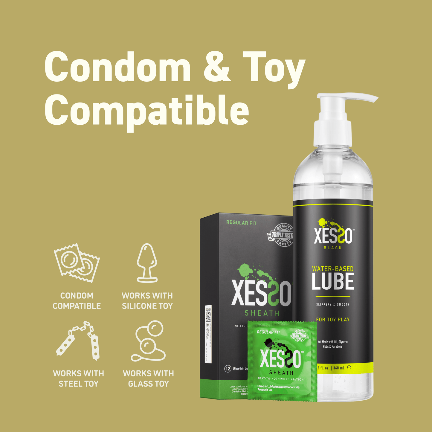 XESSO Lube & More Waterbased Lube XESSO Water-based Lube for Toy Play 12 fl. oz.